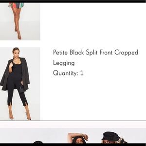 Pretty little thing petite split front leggings